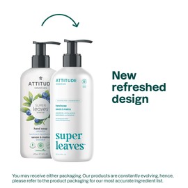 ATTITUDE Liquid Hand Soap, EWG Verified, Plant and Mineral-Based, Vegan Personal Care Products, Unscented, 16 Fl Oz (Pack of 6)