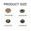 24 Sets Press Studs Set, Basicon Brass Press Studs Diameter