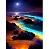 Yunnuo Diamond Art Kits for Adult,Moonlight Beach Diamond Painting for