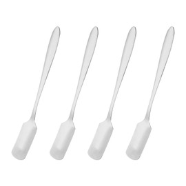 QUARKZMAN Set of 4 Stainless Steel Mini Espresso Spoons, 5 Inch Coffee Spoons, Dessert Spoons, Mini Mixing Spoons, Ice Cream Tea Spoons for Coffee, Ice