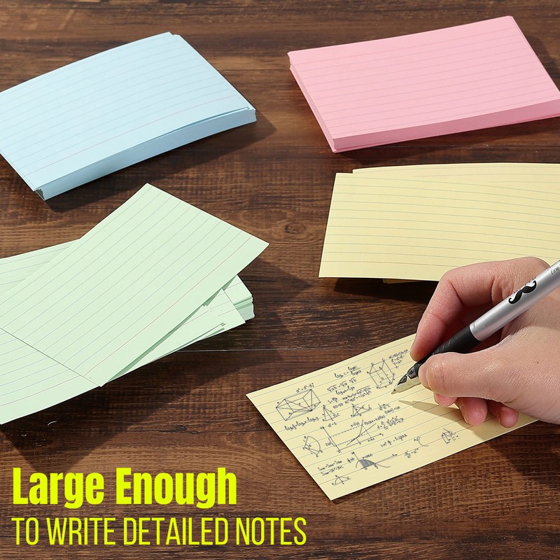 Mr. Pen- Pastel 3" x 5", 180 Lined Index Cards,