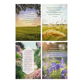 Dayspring - Roy Lessin - May the Lord Bless You - 4 Landscape Design Assortment with Scripture - King James Version - 12 Get Well Boxed Cards & Envelopes (U1206)
