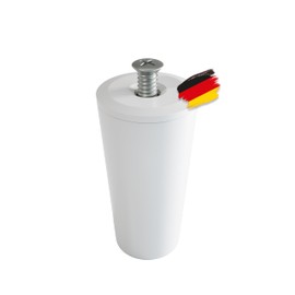 BAUHELD® Roller Shutter Stopper 40 mm [Pack of 8] Outdoor Roller Shutter Stop Made of Plastic [Made in Germany] - Roller Shutter Stop with Screws - Suitable for Roller Shutter Armoured Slats - White