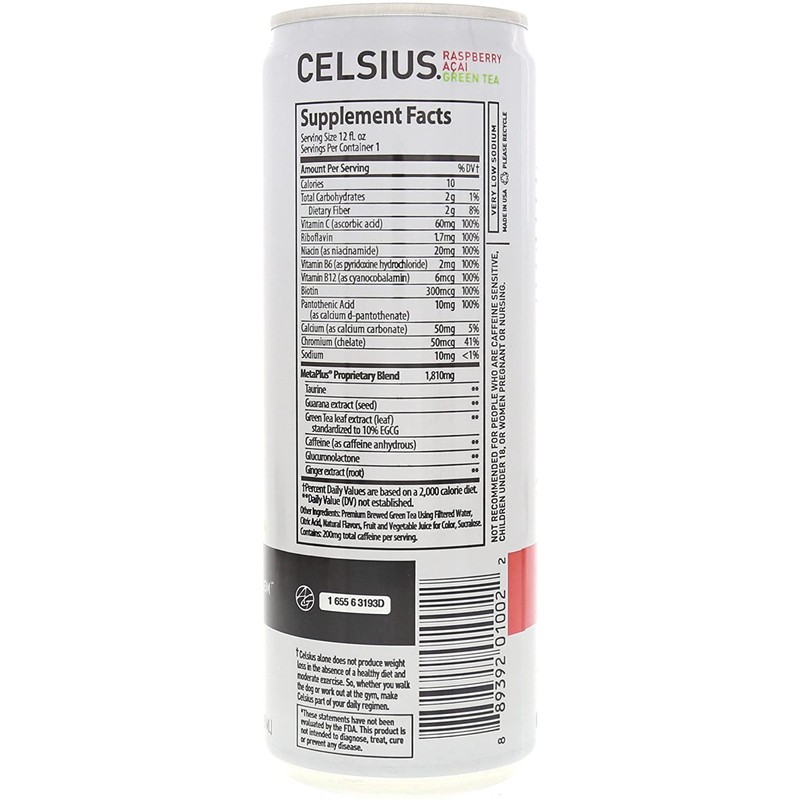 CELSIUS Fitness Drink 4-Flavor Variety Pack, Zero Sugar, 12oz. Slim