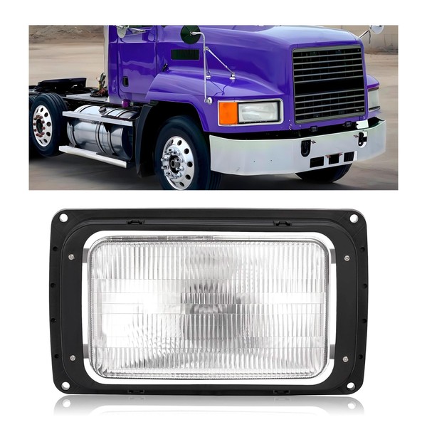 HECASA Headlight Compatible with 1990-2017 Mack CH613 SFA Hood Truck