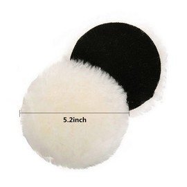 Car Polishing Pads,5Pcs 5Inch Polishing Waxing Buffing Pads Kit Drill Polishing Kit Wool Buffer Pad Car Polishing Buffing Wheel and M14 Drill Adapter