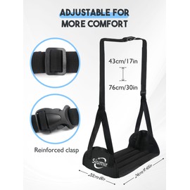 Airplane Foot Hammock, Upgraded Anti-Squeeze Foot Rest for Plane Travel - Relax Your Feet with Better Support, Thickened Foam, Portable Design, and More Comfortable Foot Sling