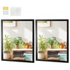 CRUGLA 2 Packs 16x20 Rectangle Wall Mirrors Black Hanging Mirror