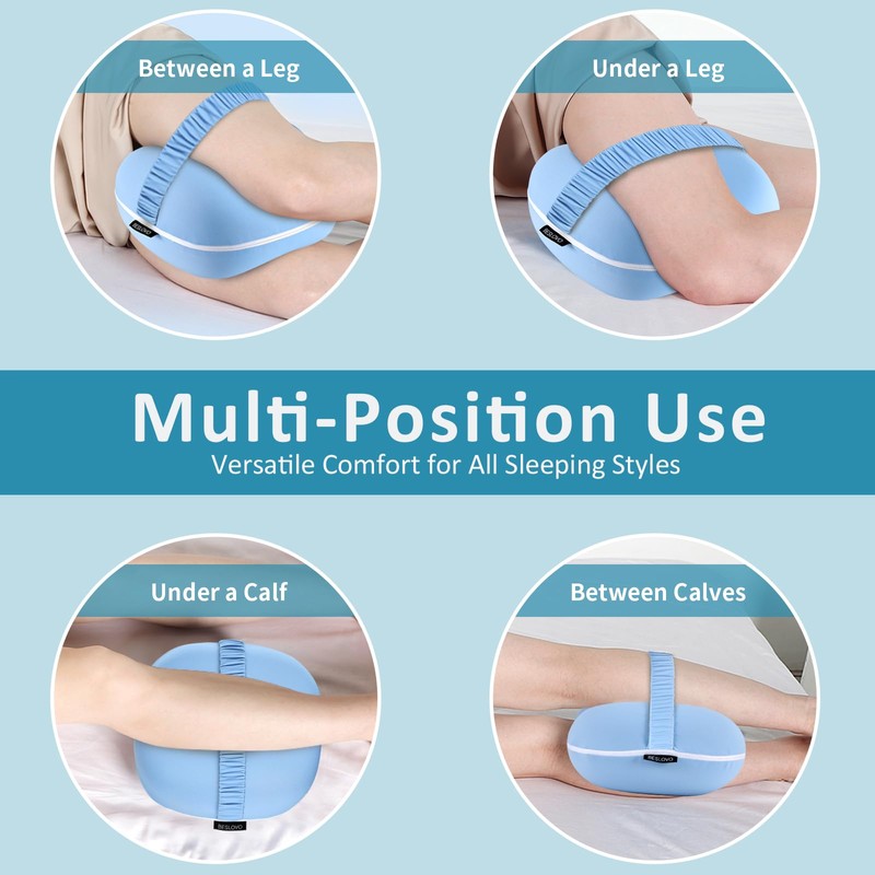 beslovo Side Sleeper Knee Pillow, Memory Foam Leg Pillow, Ergonomic