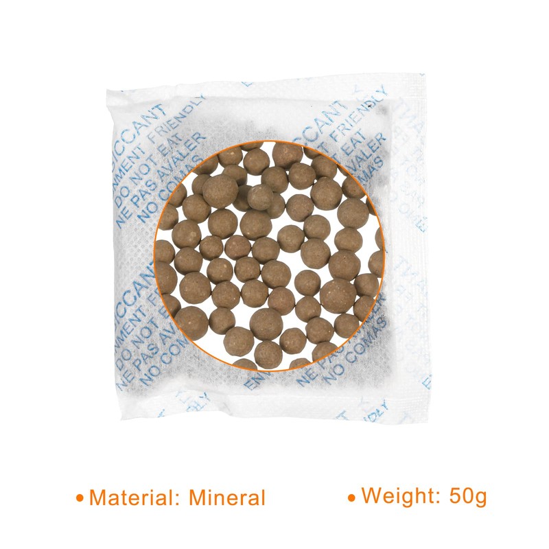 sourcing map 50 Gram(12Packs) Desiccant Packs Desiccant Beads Mineral Packets
