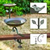CaliDecor 2 in 1 Railing Bird Feeder and Bath, Green,