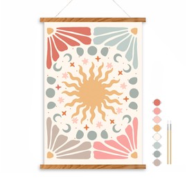 The Good Seed Co Paint by Number Kit for Adults on Canvas with Magnetic Frame - Perfect DIY Craft Kit for Stress Relief & Anxiety Reduction - Includes Acrylic Paints, Quality Brushes & Instructions