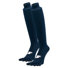 SSK YA1929 Men's Baseball Wear, 2 Pairs, 5 Toe Socks, navy (70)