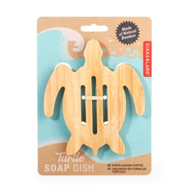 Kikkerland Natural Bamboo Turtle Soap Dish