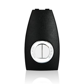 Funda de metal para llave de árbol de manzana compatible con MercedesA0008900023 insignia de logotipo Clase C, Clase E, Clase S, Clase GLA, Clase GLC-Class, Clase GLE, Negro, Small