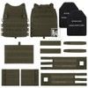 KRYDEX Tactical SCARAB Plate Carrier Heavy Duty Vest Green w/