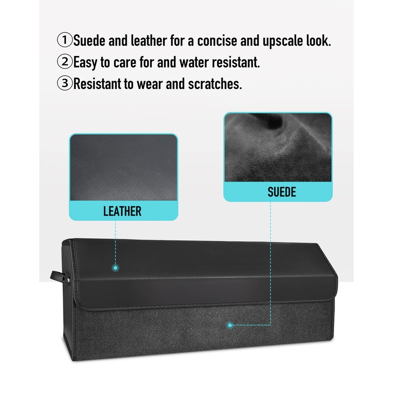 Fyzeoty Car Organizers for Trunk for Suv Sedan, Leather Storage