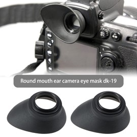 VGOL Pack of 2 Oval Eyepieces Replacement Compatible with Nikon D850 D810A D810 D800E D800 D500 Df D5 D4S D4 D3X Eyecup Viewfinder Black
