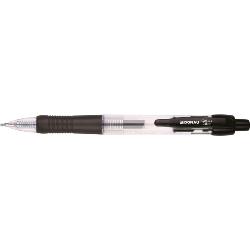 OFFICER PRODUCTS DONAU Classic Retractable Gel Pen, Colour: Black, Pack