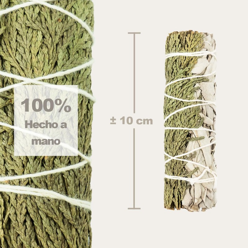 MUT22 5 Sage and Cedar 10cm Premium Californian, 100% Natural