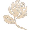 Flower Rose - Laser Cut Out Unfinished Wood Craft Shape