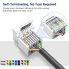 ZOERAX Ethernet Wall Plate Outlet, 2 Pack Tool-Less RJ45 Keystone