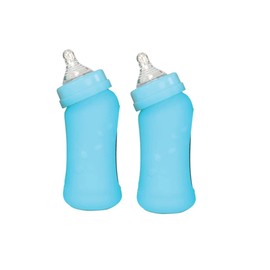 Green Sprouts - Sprout Ware® Baby Bottle Made from Plants and Glass 8 Oz. (Aqua Blue)