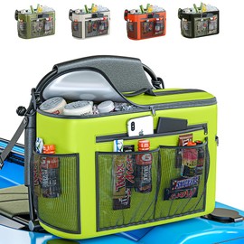 TidyFriend Kayak Cooler Behind Seat, Waterproof Cooler for Kayaking, Compatible with Lawn Chair Style Seats, Stores Drinks and Keeps Them Cool All Day (Green)