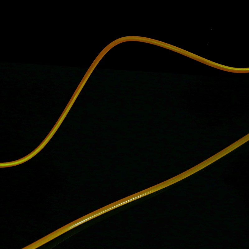 X AUTOHAUX 4 Meter/13ft Neon EL Wire Strip Yellow Light