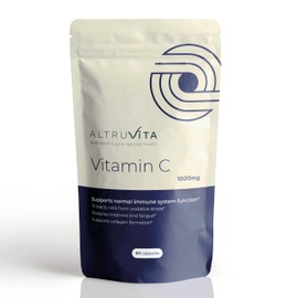 Altruvita Vitamin C Supplement 1000mg, 60 Capsules, 2-Month Supply – High Absorption L-Ascorbic Acid, Supports Immune System, Antioxidant Protection, Reduces Fatigue, Vegan-Friendly