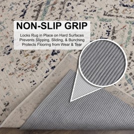 Mohawk Home 8 x 10 Waterproof Non Slip Rug Pad, Felt Cushion + Rubber, Pet and Kid Proof, Reversible – Safe for All Floors
