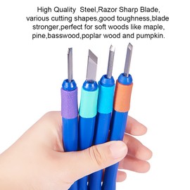 nbeads Rubber Stamp Carving Block with 4 Carving Chisels, Rubber Stamp Carving Kit for Scrapbooking, Postcards, Invitation Cards, DIY Project, Mixed Colour, Pack of 6