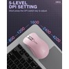 SOLAKAKA SM66 Pink Silent Dual Mode 2.4GHz Wireless Mouse, Adjustable