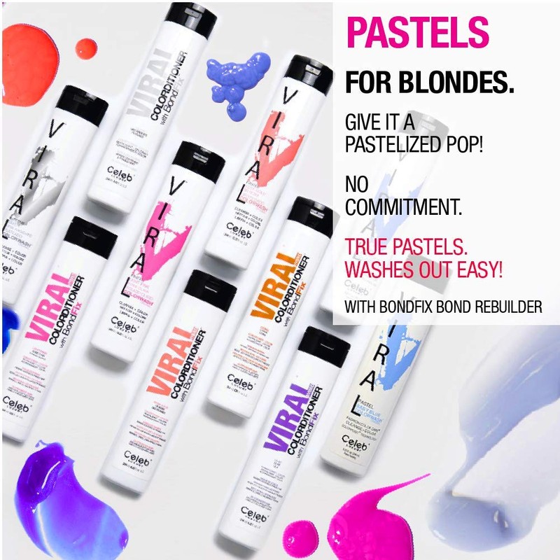 Celeb Luxury Viral Colorwash, Professional Semi-Permanent Hair Color Depositing Shampoo,