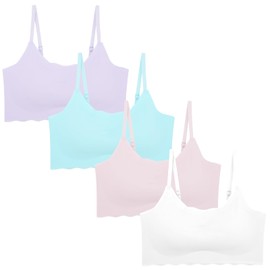 SEAUR Girls Seamless Bralette Training Bras for Girls 12-14 Padded Sports Bra Push Up Teen Bras Adjustable Wireless Bralette Crop Top 34