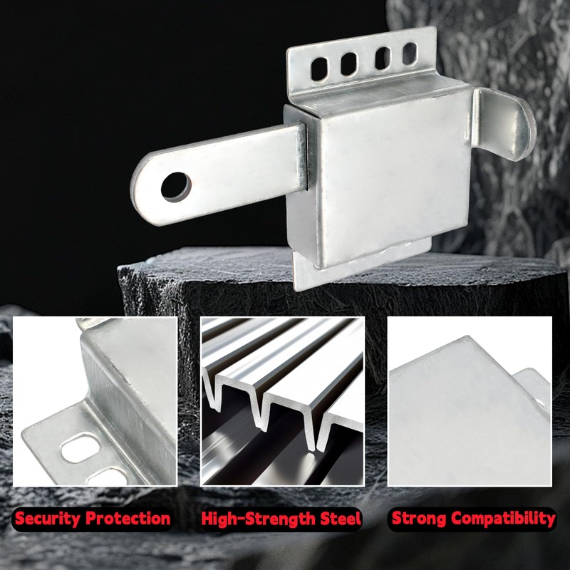 Wawory Galvanized Steel Slide Lock Locking Latch,Heavy Duty Deadlock,Durable Garage