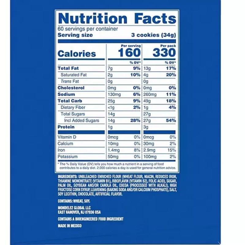 Chocolate Sandwich Cookies, 2.4 oz, 30 Pack (1 Pack)