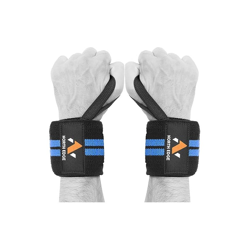 NORTH EDGE Wrist Wraps For Support, Elasticated Pro Cotton Straps,