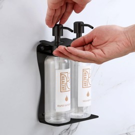 Shampoo, Conditioner, Shower Gel Dispenser 3 Room refillable Shampoo and Conditioner Pump Bottle Wall-Mounted Slot Shower soap Dispenser (KCHS-2)