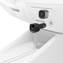 Hama Bluetooth Receiver fürs Autoradio mit Freisprecheinrichtung und Kfz USB Ladegerät 12V (AUX Bluetooth Adapter Audio mit 3,5 mm Klinken-Stecker, bis 7h kabellos Musik abspielen, 5,5h telefonieren)