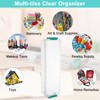 BTSKY 1 Pack Long Plastic Storage Box for Pencils Clear