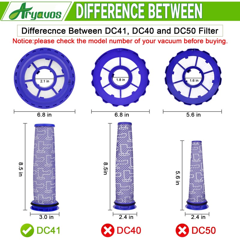 Filter Replacements for dy.son Ball Animal 2, DC65 DC41 UP13,