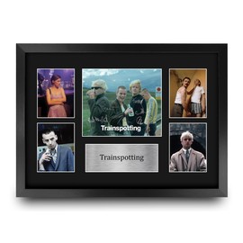 HWC Trading Trainspotting Geschenke Geducktes Signiertes Autogramm Präsentationsdisplay für Fans von Film Memorabilien - A3 Gerahmt