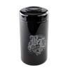 Black Leaf Purple Glass Jar with Thermo-Hygrometer, Perfect Climate for
