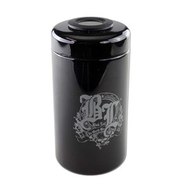 Black Leaf Purple Glass Jar with Thermo-Hygrometer, Perfect Climate for Herbs - 120 ml