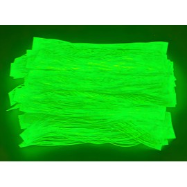 Glow in The Dark Skirts and Firetip Rubber Skirts Replacement Fishing Skirts for Spinner Baits Buzz Baits or Jigs Spinnerbaits Skirts (Skirt Tab CBT Glow- 2 Hot Chartreuse)