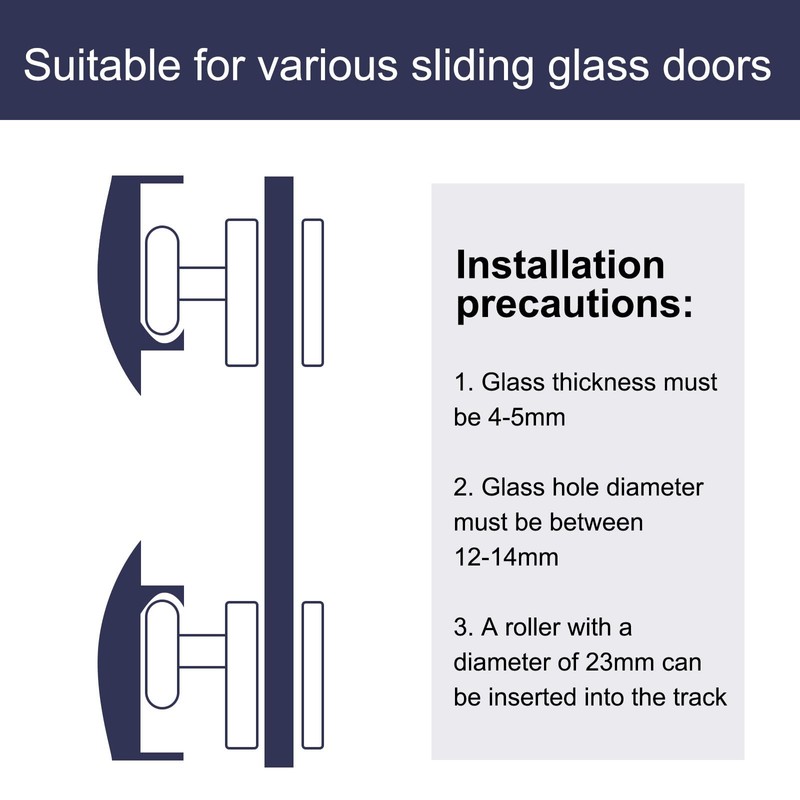 sourcing map 4 Pcs Shower Door Rollers, 23mm Dia ABS