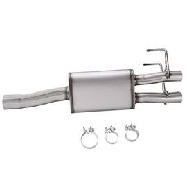 Floshine 409 Stainless Steel Two Chamber Exhaust Muffler Kit,3''Inlet/2.25'' Outlet,Direct Fit Exhaust 2009-2018 Ram 1500,16''Body FH314211