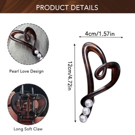 Pearl Banana Clip for Women Banana Clips Hair for Thick Hair French Hair Barrettes for Hair Styling Accessories Elegant Claw Clips for Thin Hair Fashion Hair Pearls Hair Claw Hair Decorations