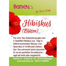 HEIMERLs Hibiscus Flowers 80g - 1a Hibiscus Tea - Cold and Warm Fruity Refreshing